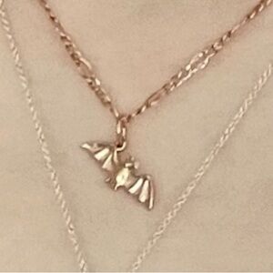 14k rose/ pink gold Bat Pendant (no chain) Helen ficalora